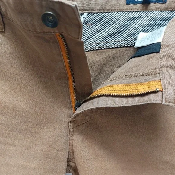 Roark Revival Shorts Mens 33 Brown Raw Hem Cut Off Stretch Denim Chino Utility - Picture 3 of 6